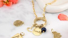 ELM-Origin MINI PAPERCLIP - Lantisor din argint 925 placat cu aur galben 18K