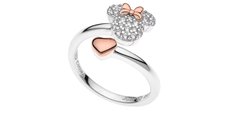 Inel ajustabil Disney Minnie Mouse cu inimioara roz - Argint 925 Premium