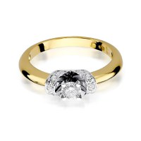 Inel colectia Luxury Aur Galben/Alb 14K cu Diamant 0.33ct - 1