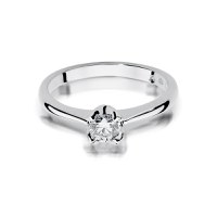 Inel colectia Luxury Aur Galben/Alb 14K cu Diamant 0,30ct - 1