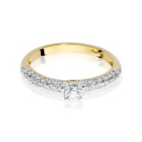 Inel colectia Luxury Aur Galben/Alb 14K cu Diamant 0.36ct - 1