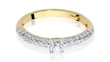 Inel colectia Luxury Aur Galben/Alb 14K cu Diamant 0.36ct