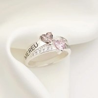 Inel Destine Unite - 2 nume si Cristale Zirconia - Argint 925 - 1