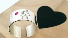 Inel personalizat Mama si Fiica - Argint 925 cu Cristal Swarovski