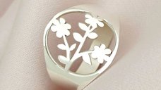 Inel Ramura Naturii Chic Bijoux din Argint 925, cu simbol trandafir