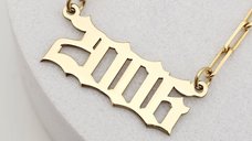 Lant Gotic cu Pandantiv Personalizat - Argint 925 Placat cu Aur de 18K