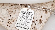 Lantisor Army cu pandantiv My Son - Argint 925