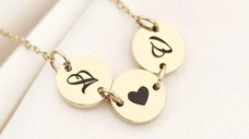 Lantisor Conexiune - 3 Banuti gravati - Otel Inoxidabil 316L