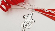Lantisor Credinta in mainile tale - Bijuterie cu Har pentru dama - Argint 925