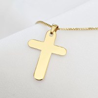 Lantisor Crucea Speranței - Argint 925 placat cu Aur Galben 18K - 1