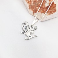 Lantisor cu medalion personalizat - Vultur - Argint 925 - Lant Box - 1