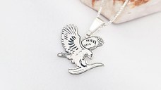 Lantisor cu medalion personalizat - Vultur - Argint 925 - Lant Box