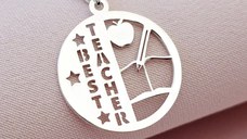 Lantisor cu pandantiv banut - Best teacher - Lant box - Argint 925