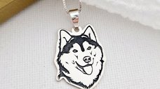 Lantisor cu pandantiv Husky - Argint 925