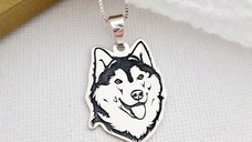 Lantisor cu pandantiv Husky - Argint 925