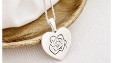 Lantisor cu pandantiv inima - Proaspeti Parinti - Argint 925