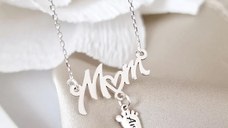 Lantisor cu pandantiv Mom si 1 piciorus - Argint Lantisor cu pandantiv Mom si 1 piciorus - Argint