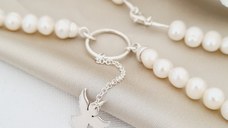 Lantisor cu Perle - Atingere de inger - Model sirag perle cu lantisor in prelungire - Argint 925