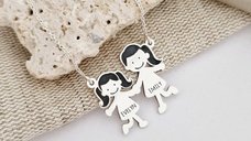 Lantisor Familie - 2 Membri - Argint 925