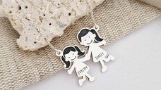 Lantisor Familie - 2 Membri - Argint 925