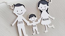 Lantisor Familie - 3 Membri - Argint 925