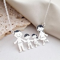 Lantisor Familie - 4 Membri - Argint 925 - 1