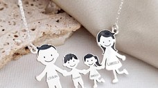 Lantisor Familie - 4 Membri - Argint 925