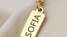 Lantisor Linea – Placuta personalizata - Otel Inoxidabil 316L