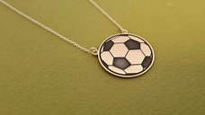 Lantisor Minge de Fotbal - Argint 925