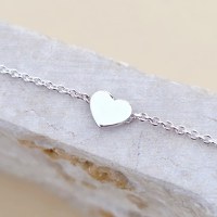 Lantisor minimalist - Pandantiv lateral Inima - Argint 925 - 1