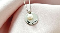 Lantisor My Sister – Argint 925 si charm picatura de Perla
