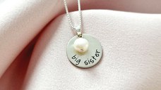 Lantisor My Sister – Argint 925 si charm picatura de Perla