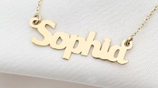 Lantisor nume - 5/6 litere - Aur Galben 14k