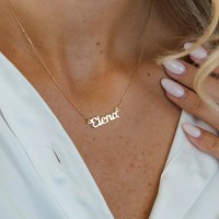 Lantisor nume - 5/6 litere - Aur Galben 9K - 1