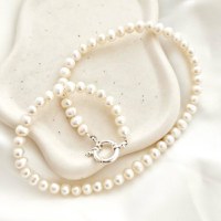 Lantisor Perle - Simplitate pura - Model sirag - Argint 925 - 1
