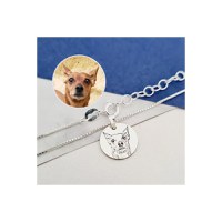 Lantisor personalizat cu poza - Mic memento - Pandant 13 mm - Argint 925 - 1