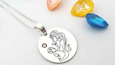 Lantisor personalizat Minunea mea din Argint 925 cu Cristal Swarovski