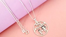 Lantisor Personalizat My Precious Family - 2 Membri - Argint 925