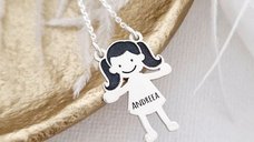 Lantisor personalizat pentru familie, 1 membru, Argint 925