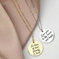 Lantisor Rondo - Pandantiv banut personalizat - Otel Inoxidabil 316L - 1