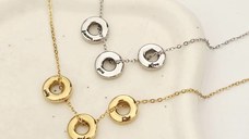 Lantisor Unitate – Cercuri gravate – Otel Inoxidabil 316L