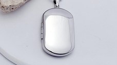 Medalion cu poze in interior - Dog Tag - Argint 925 Rodiat