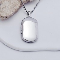 Medalion cu poze in interior - Dog Tag - Argint 925 Rodiat - 1