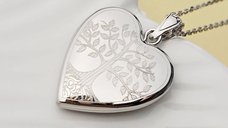 Medalion in forma de inima cu fotografii - Eternal Love Tree - Argint 925