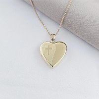 Medalion inima cu poze in interior - Holy Balance - Argint 925 placat cu Aur Galben 18K - 1