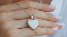 Medalion inima cu poze in interior - Holy Balance - Argint 925 Rodiat