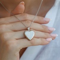 Medalion inima cu poze in interior - Holy Balance - Argint 925 Rodiat - 1