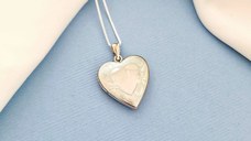 Medalion inima cu poze in interior - Love Bouquet - Argint 925 Rodiat