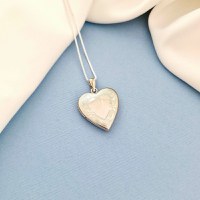 Medalion inima cu poze in interior - Love Bouquet - Argint 925 Rodiat - 1