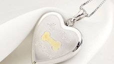 Medalion personalizat in forma de inima - My best friend - Argint 925 rodiat si os placat cu Aur Galben 18K
